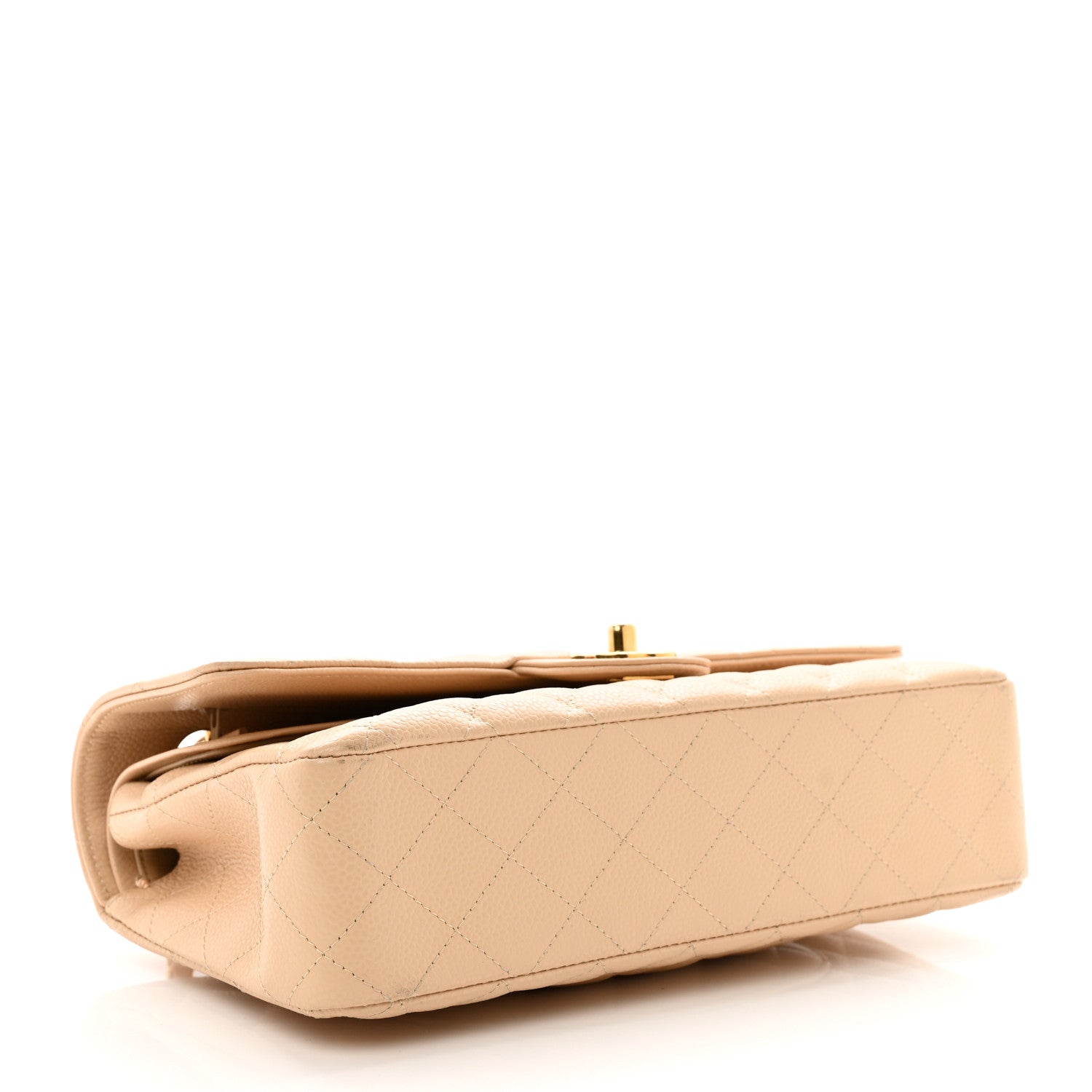 Chanel Caviar Quilted Medium Double Flap Beige 4 of 12