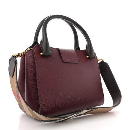 Burberry Soft Grain Calfskin Small Buckle Tote Antique Red 3 of 11