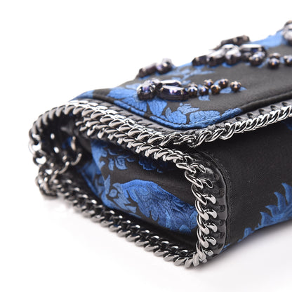 Stella McCartney Jacquard Floral Crystal Falabella Clutch Black 6 of 10