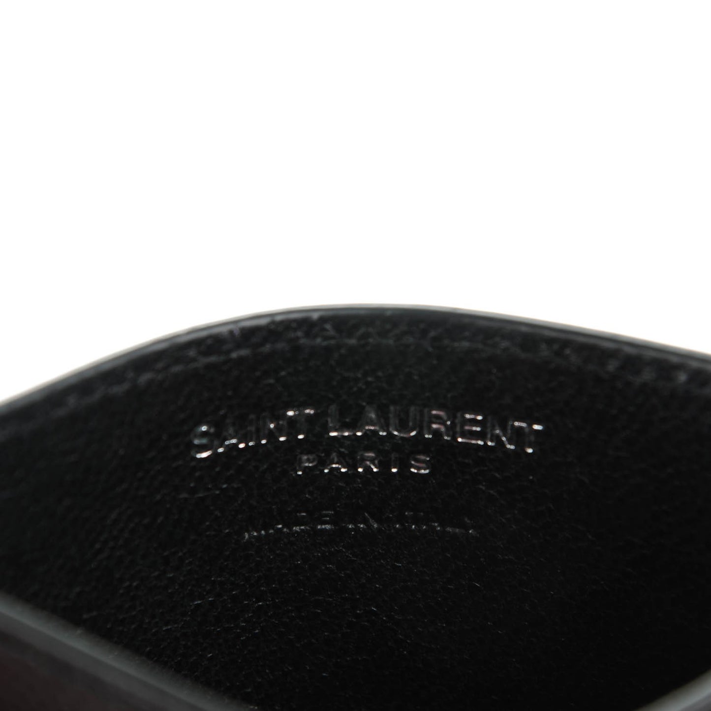 Grain De Poudre Matelasse Chevron Monogram Credit Card Case Black