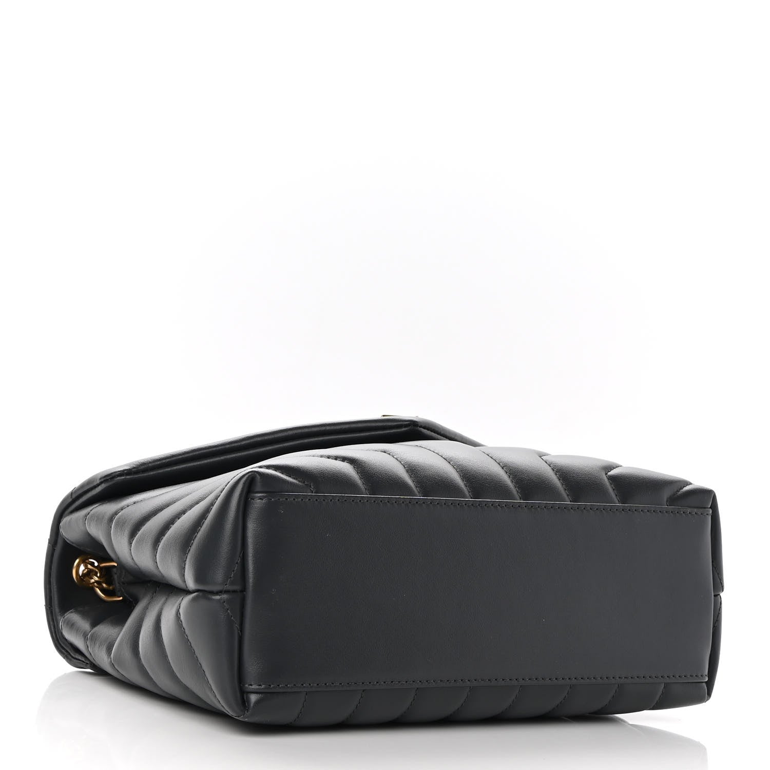 Saint Laurent Calfskin Y Quilted Monogram Small Loulou Chain Satchel Dark Smog 4 of 8