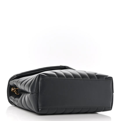 Saint Laurent Calfskin Y Quilted Monogram Small Loulou Chain Satchel Dark Smog 4 of 8