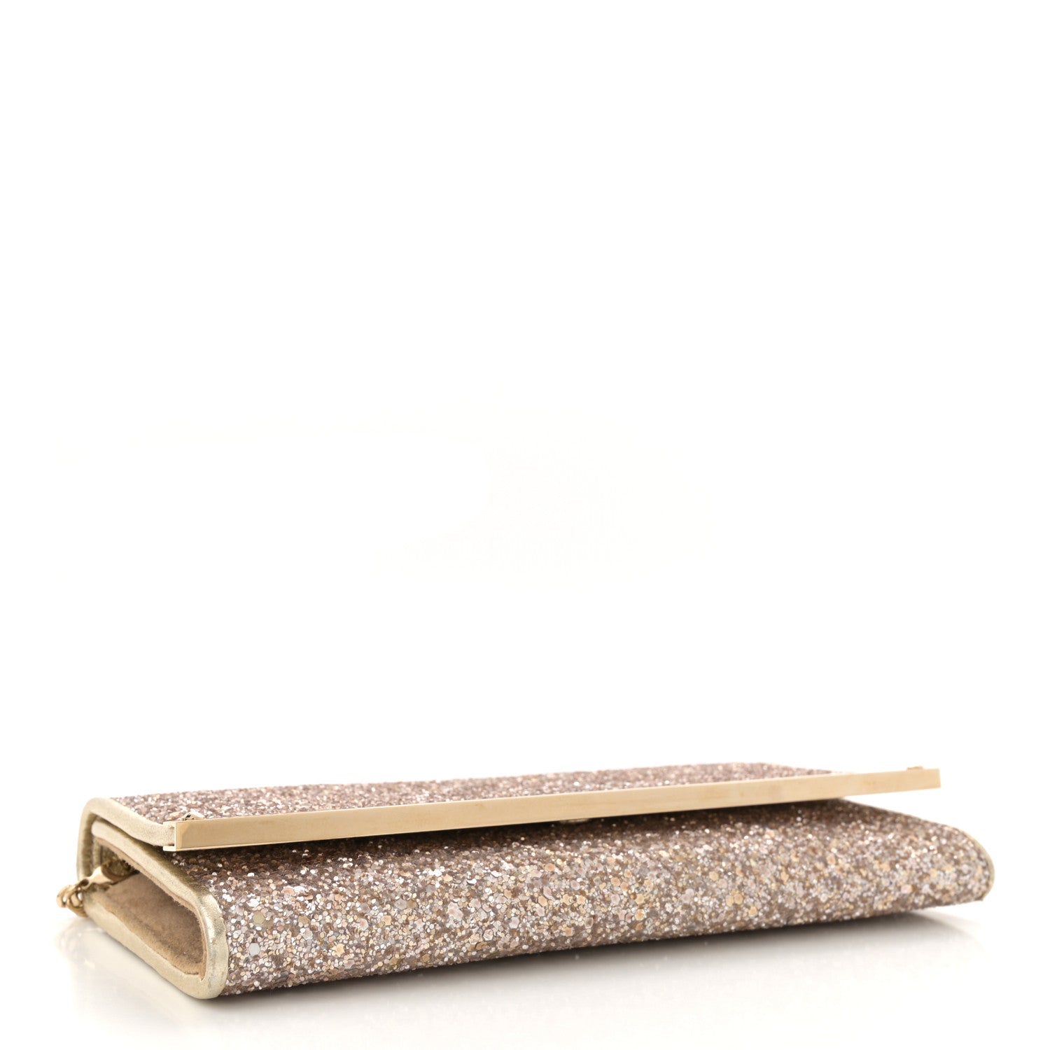Jimmy Choo Glitter Clutch Gold 1728795 – FASHIONPHILE