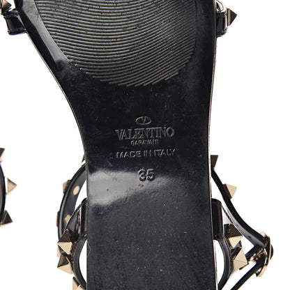 Valentino Garavani PVC Jelly Rockstud Caged Sandals 35 Black 7 of 13