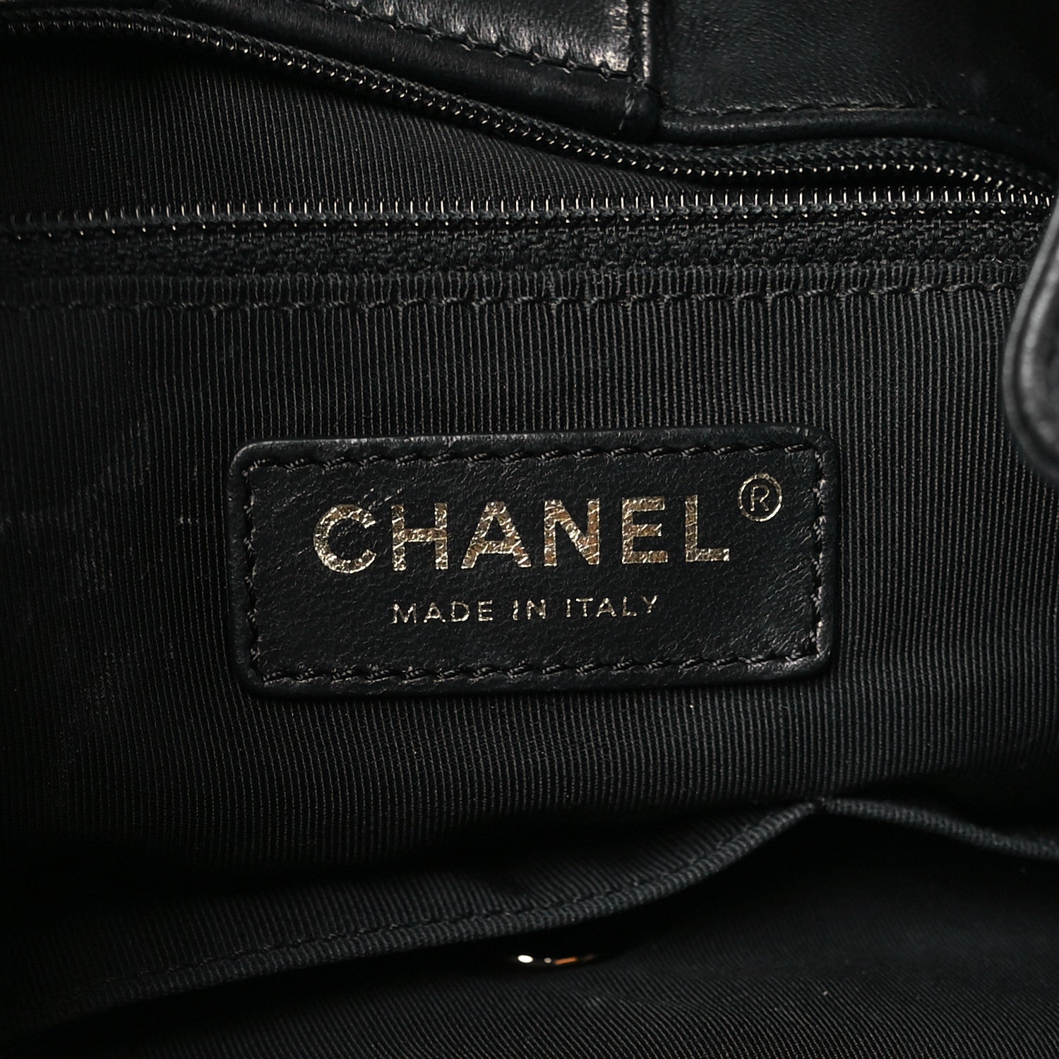 Chanel Lambskin Quilted Large Drawstring Bag Black 6 of 10
