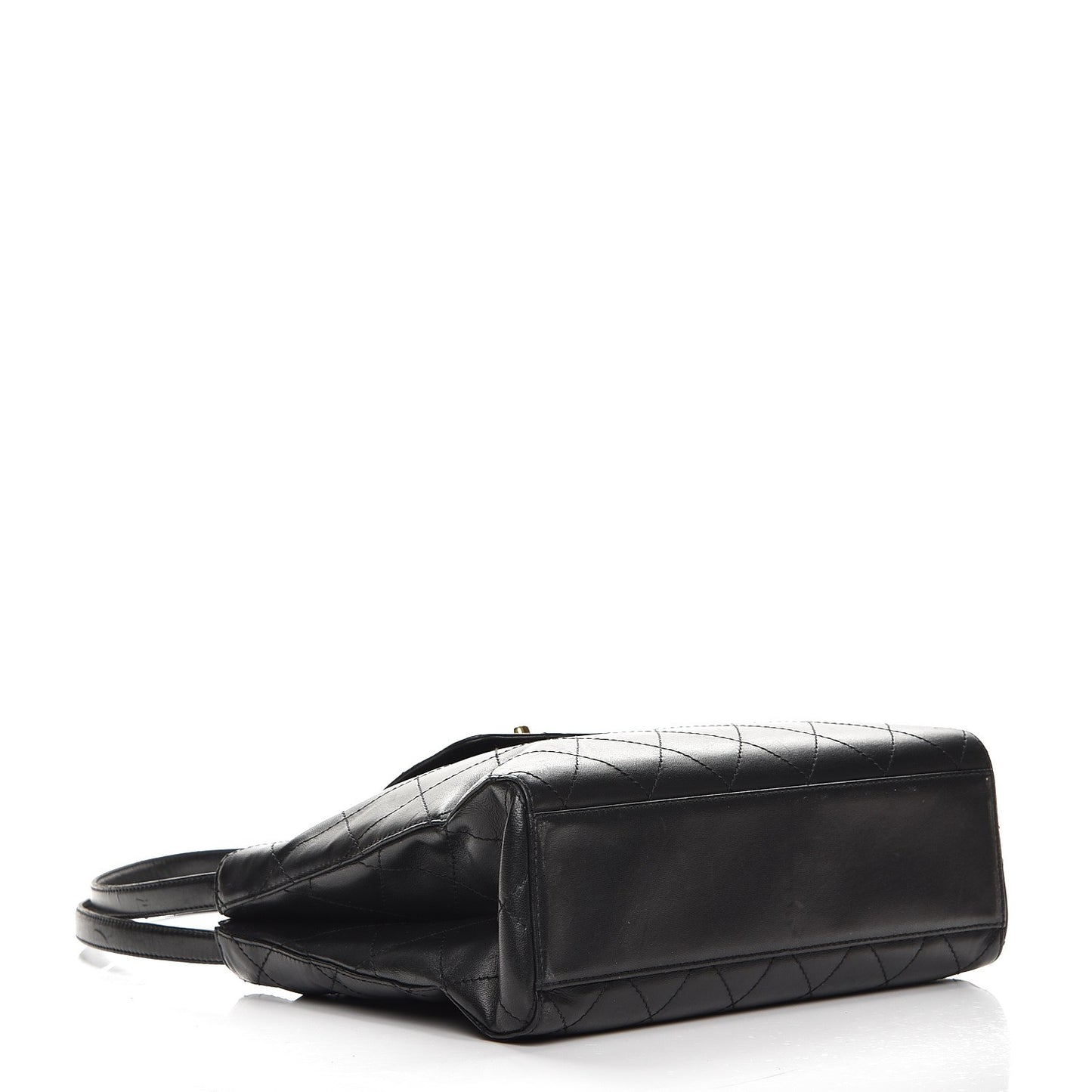 Calfskin Quilted Shoulder Bag Black