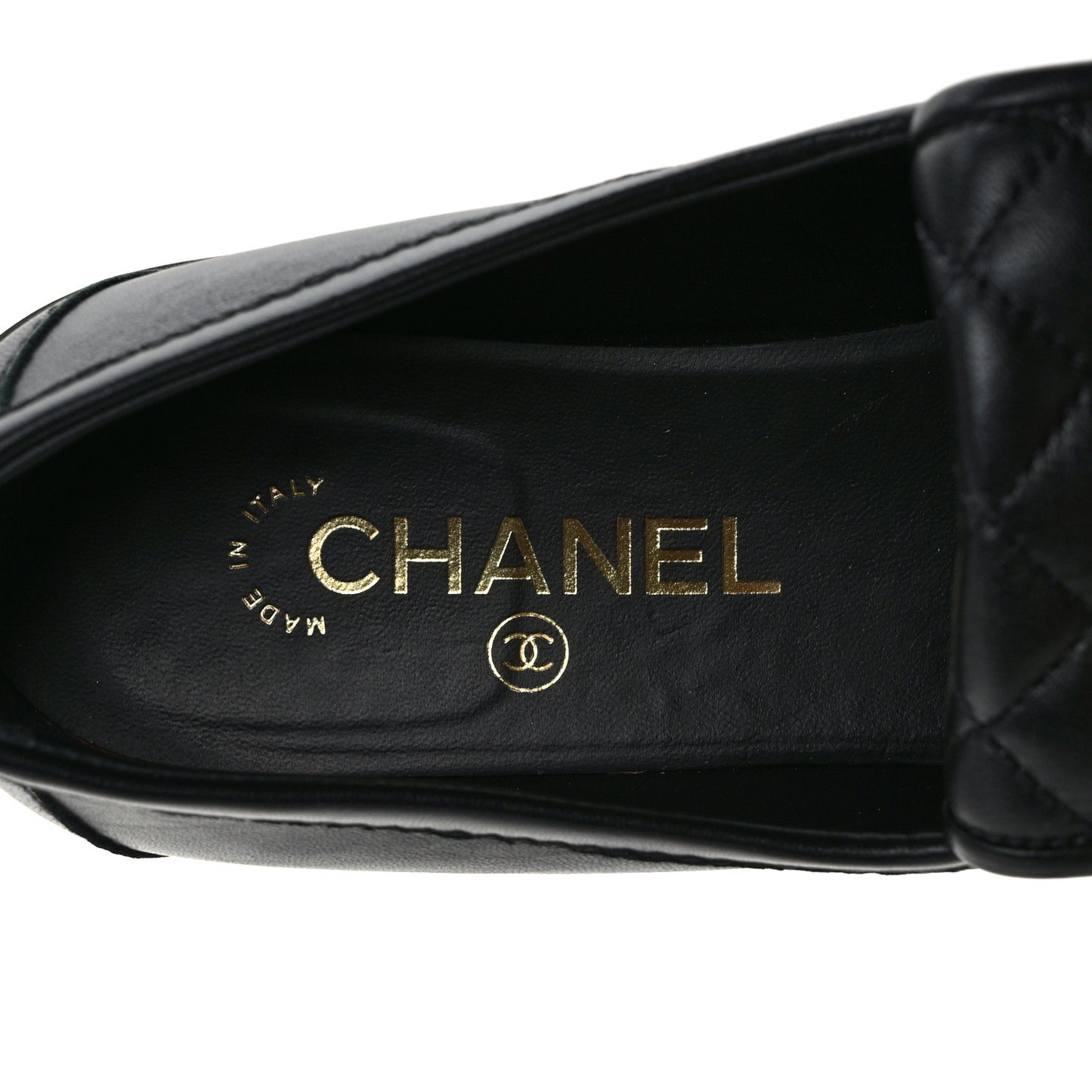 Lambskin Quilted CC Turnlock Loafers 39.5 Black