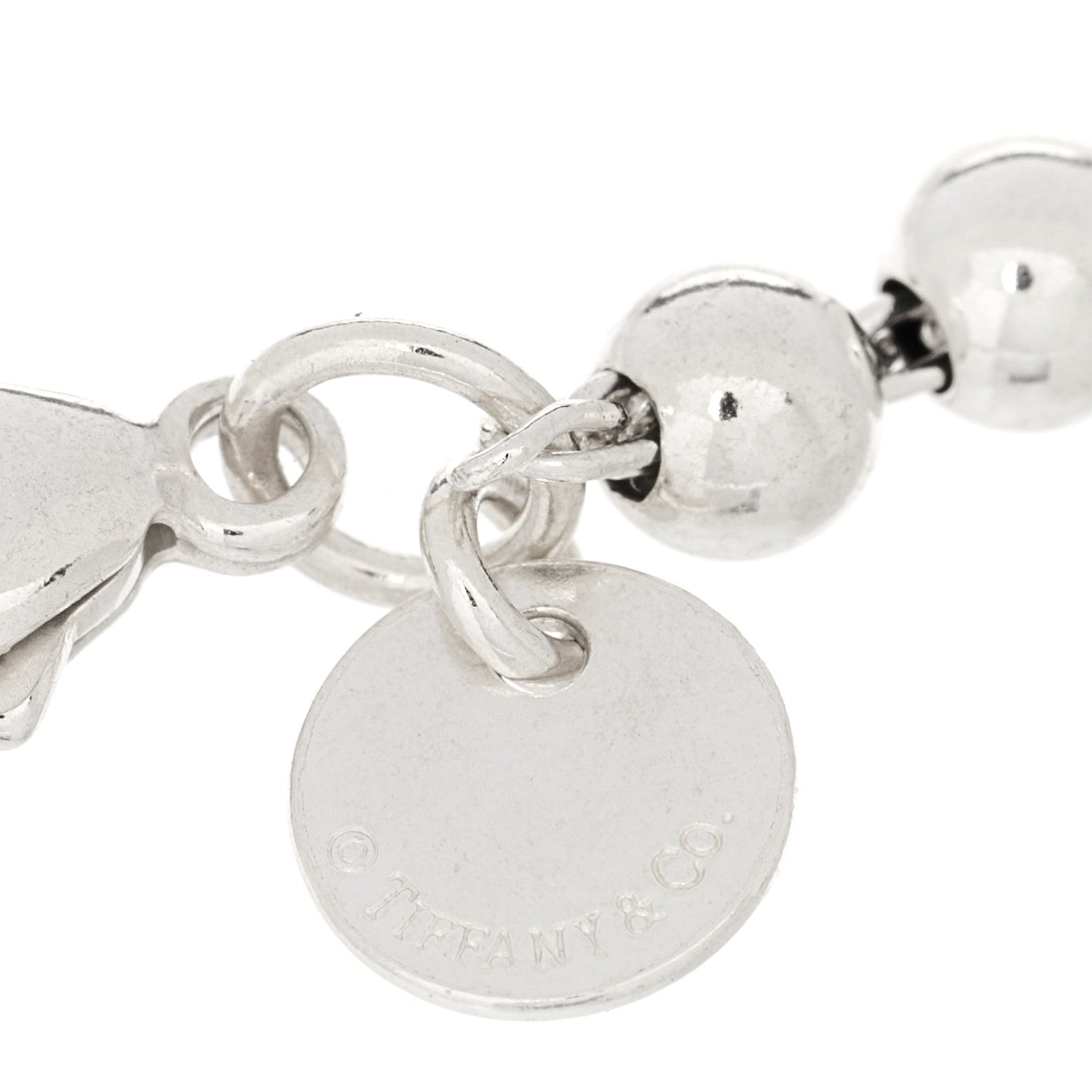 Tiffany Sterling Silver Enamel 4mm Return To Tiffany Heart Tag Bead Bracelet Blue 4 of 5