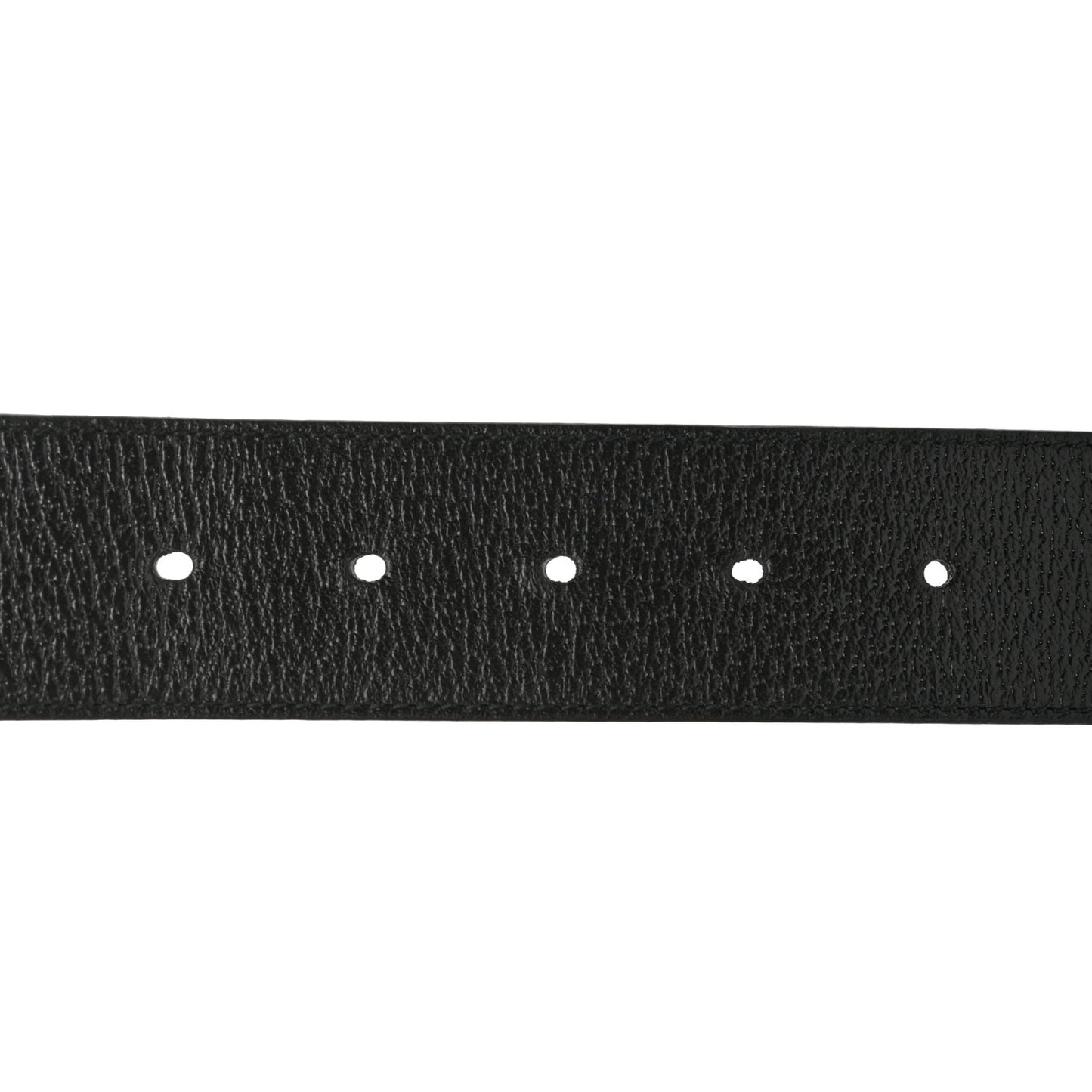 Textured Dollar Calfskin Nickel Double G 40mm Belt 95 38 Black