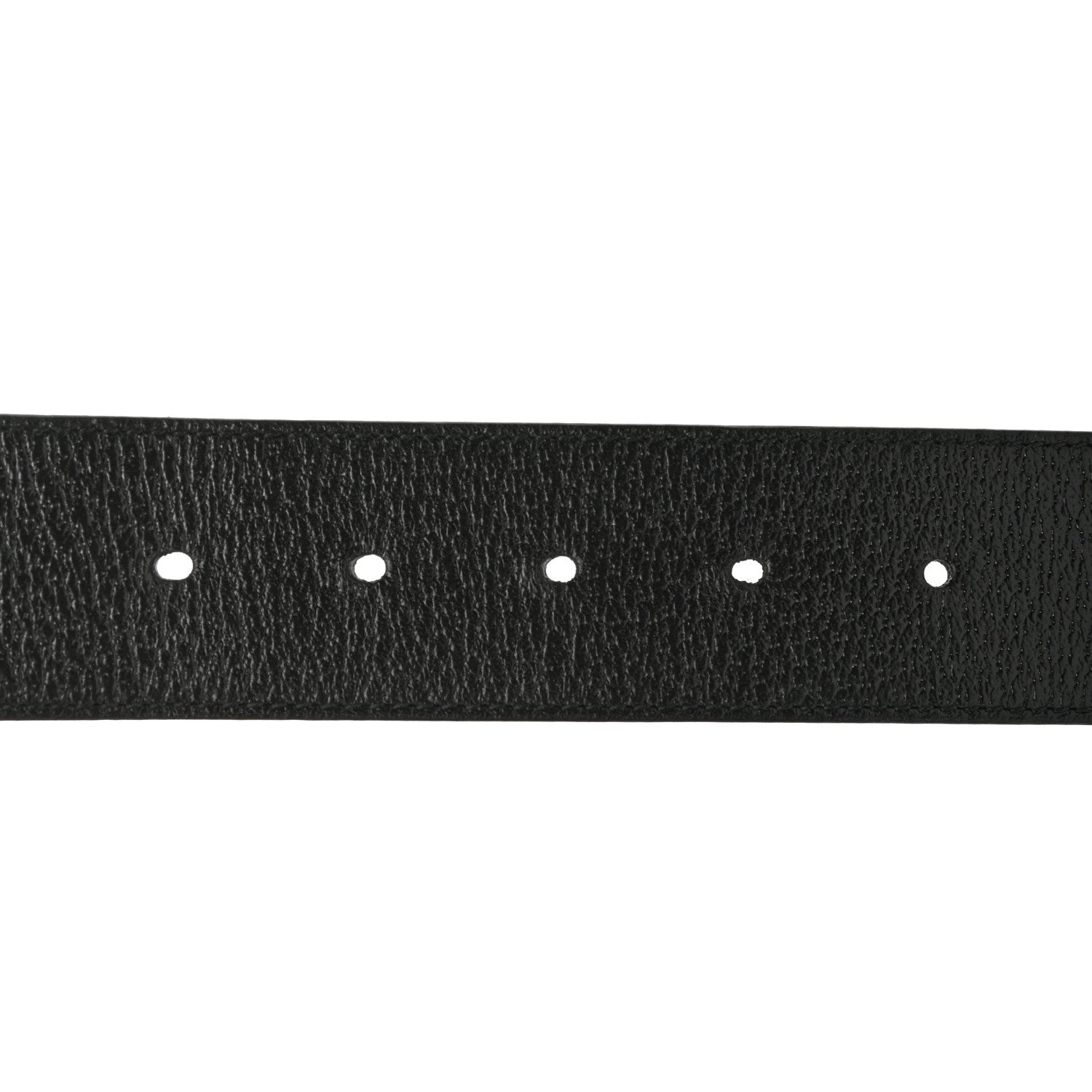 Gucci Textured Dollar Calfskin Nickel Double G 40mm Belt 95 38 Black 3 of 5