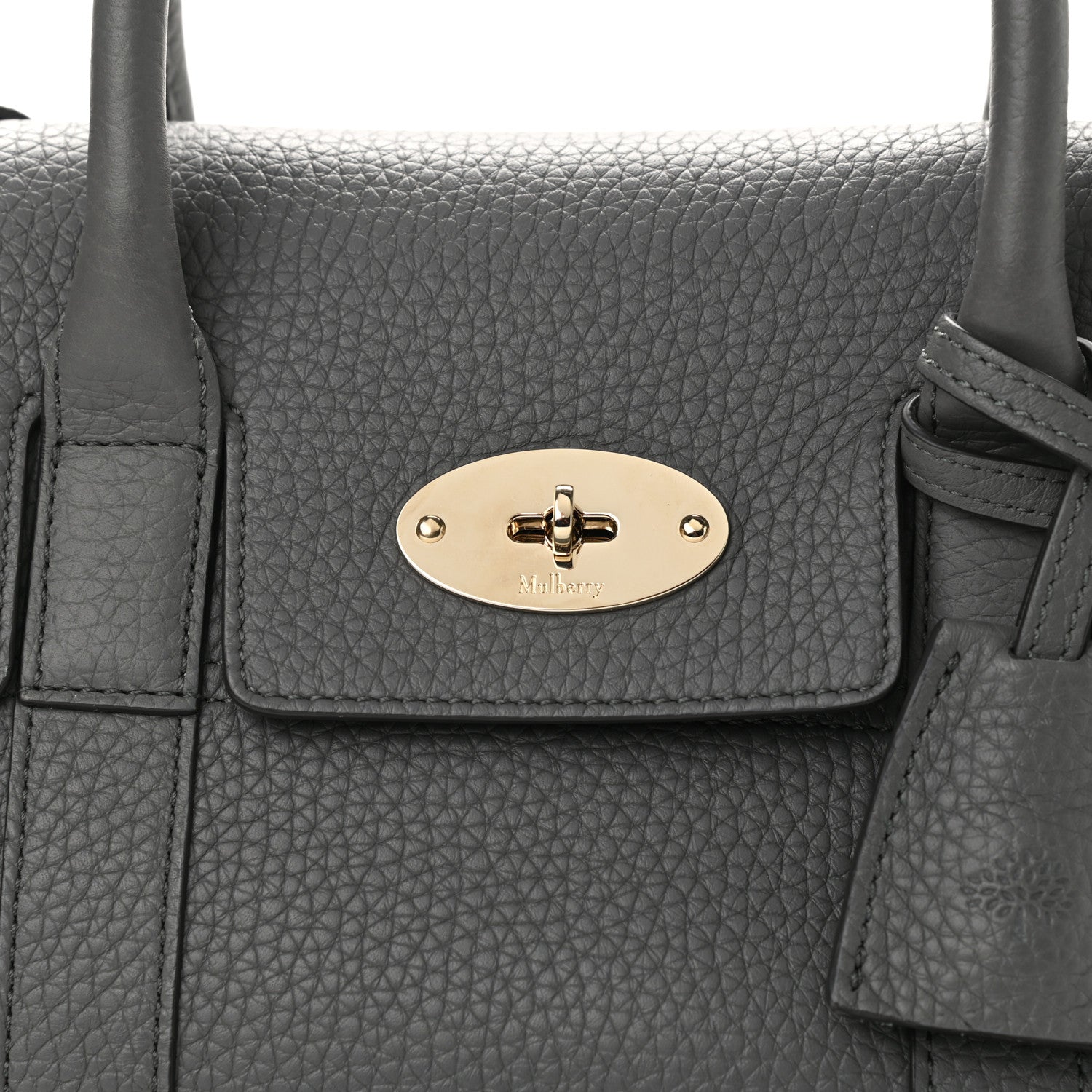 Mulberry Classic Grain Small Bayswater Satchel Mole Grey 7 of 10