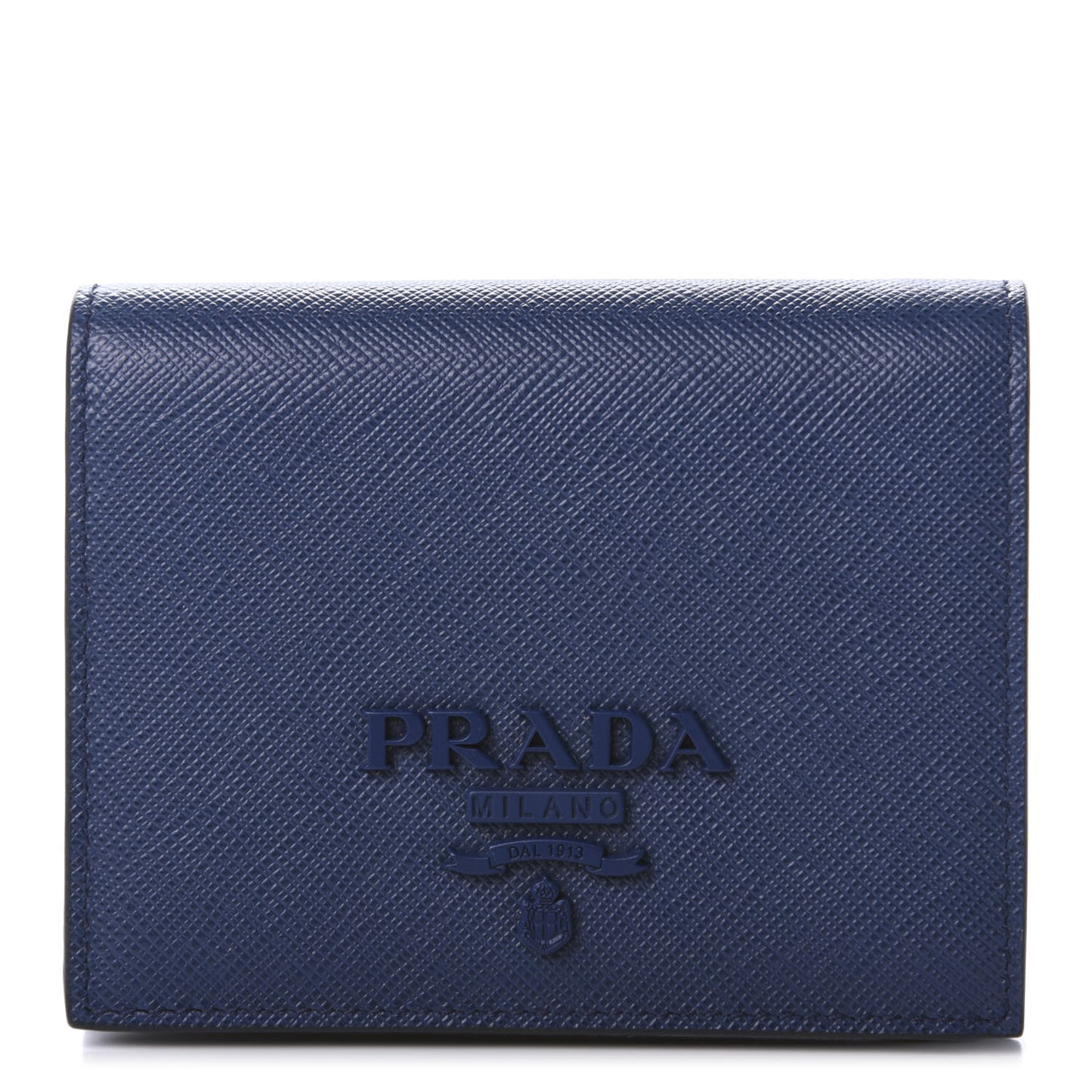 Saffiano Shine Monochrome Bi-Fold Wallet Bleuette