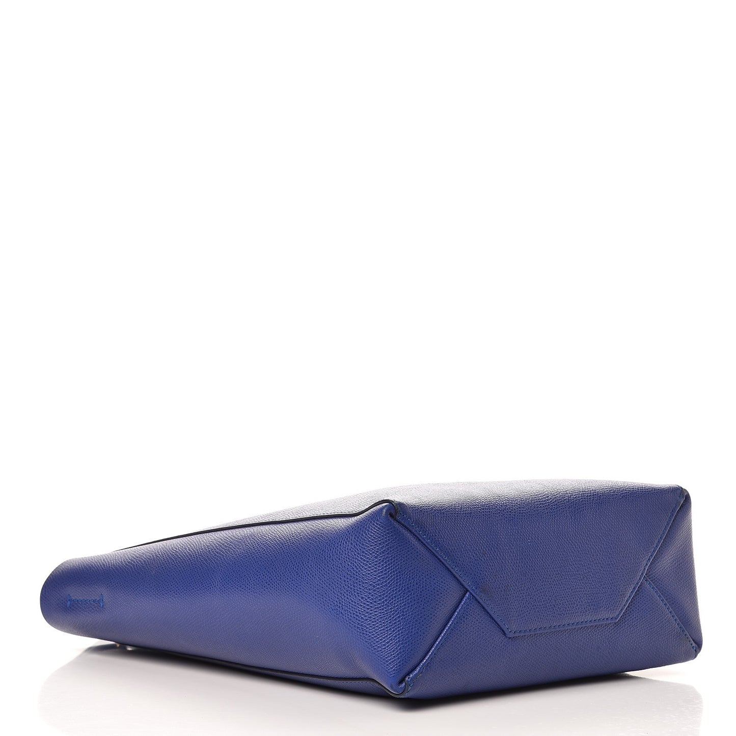 Grained Calfskin Small Vertical Cabas Indigo