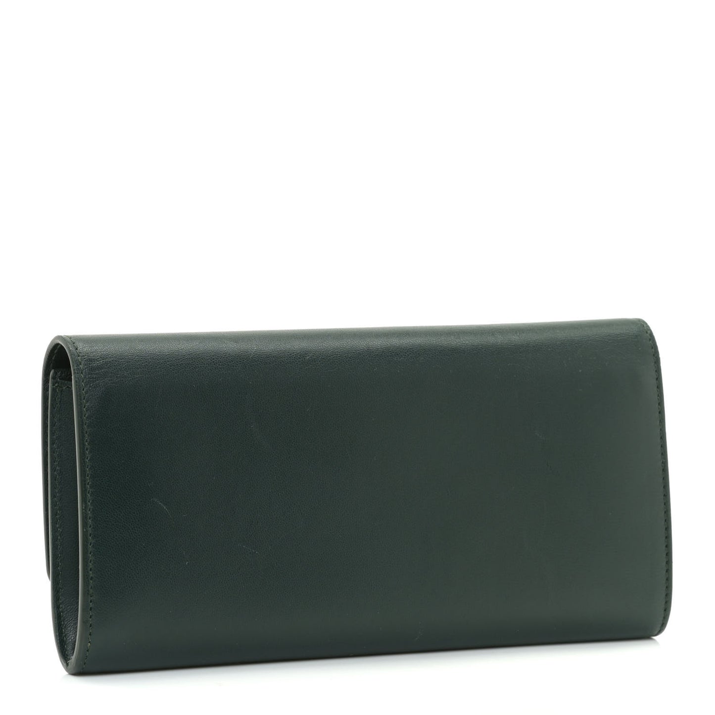 Lambskin Large Flap Wallet Emerald
