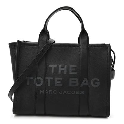 Marc Jacobs Grained Calfskin Medium The Tote Bag Black 1 of 13