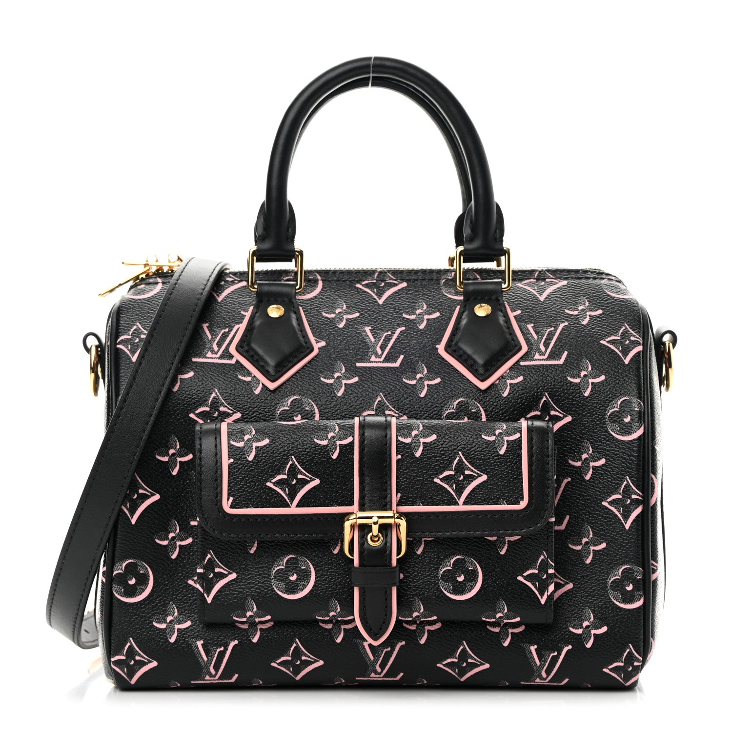 Louis Vuitton Monogram Fall for You Speedy Bandouliere 25 Black 1 of 10