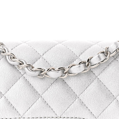 Chanel Metallic Calfskin Quilted Mini Rectangular Flap Silver 8 of 11