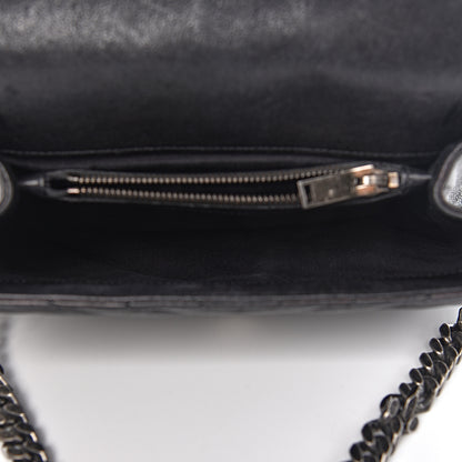 Saint Laurent Sheepskin Matelasse Chevron Monogram Medium College Bag Black 5 of 15