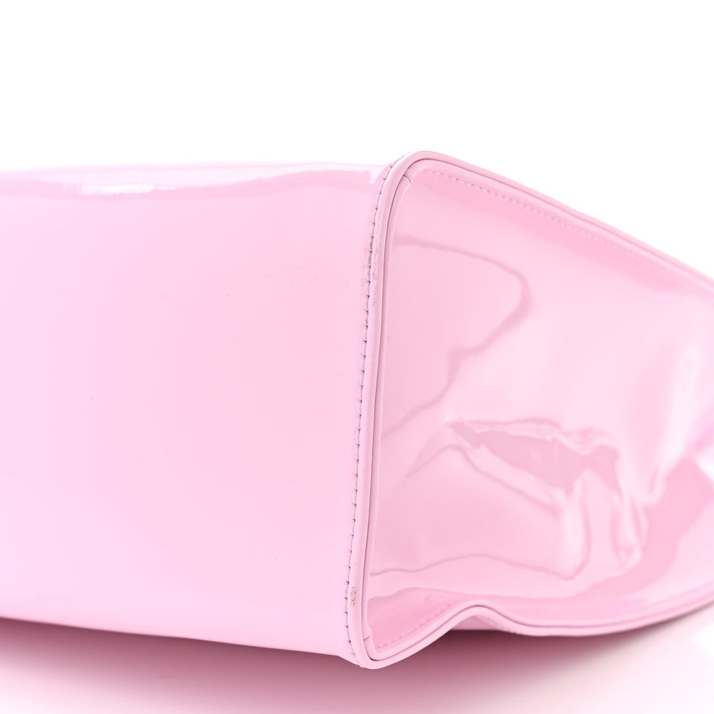 Patent Vegan Leather Medium Shopping Bag Bubblegum