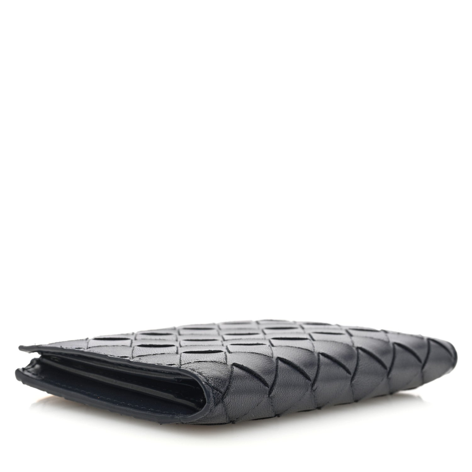 Bottega Veneta Nappa Intrecciato Medium Bifold Zip Wallet Navy 4 of 7