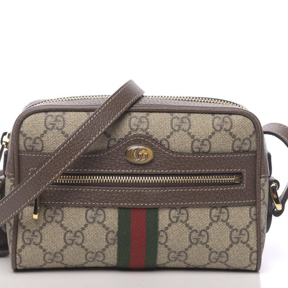 Gucci GG Supreme Monogram Web Mini Ophidia Shoulder Bag Brown 10 of 10