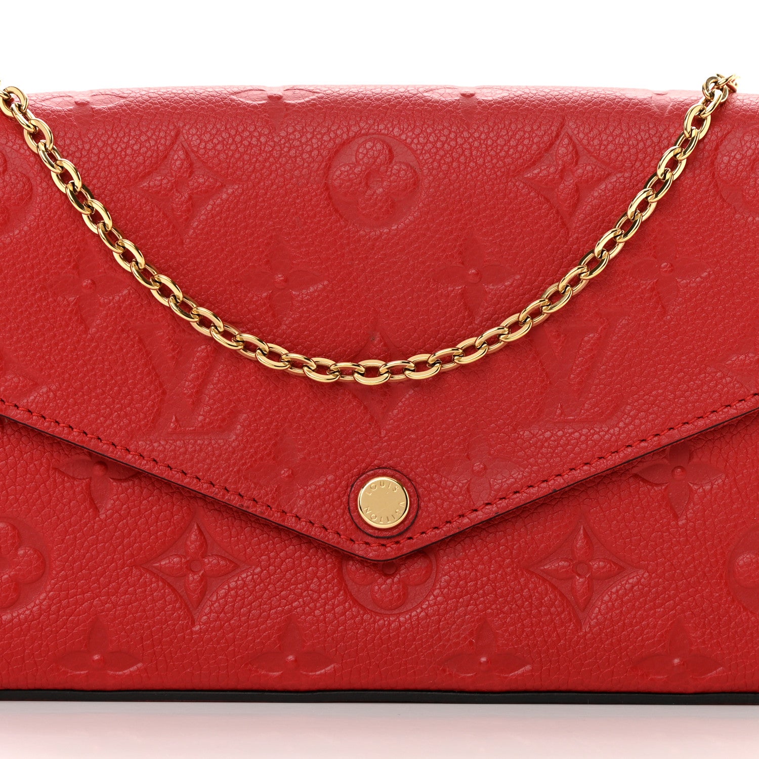 Louis Vuitton Empreinte Pochette Felicie Chain Wallet Scarlet 11 of 15
