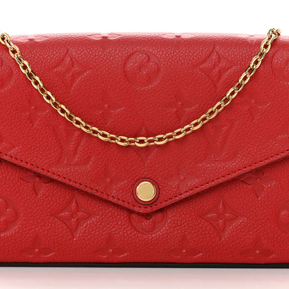 Louis Vuitton Empreinte Pochette Felicie Chain Wallet Scarlet 11 of 15