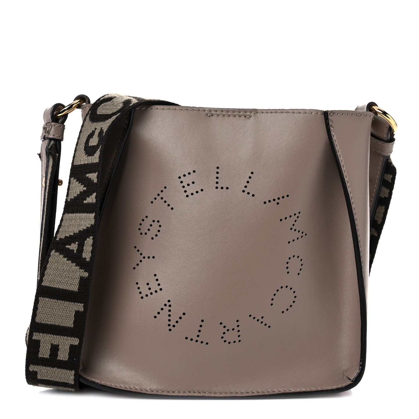Eco Alter Nappa Perforated Logo Tiny Crossbody Dark Taupe