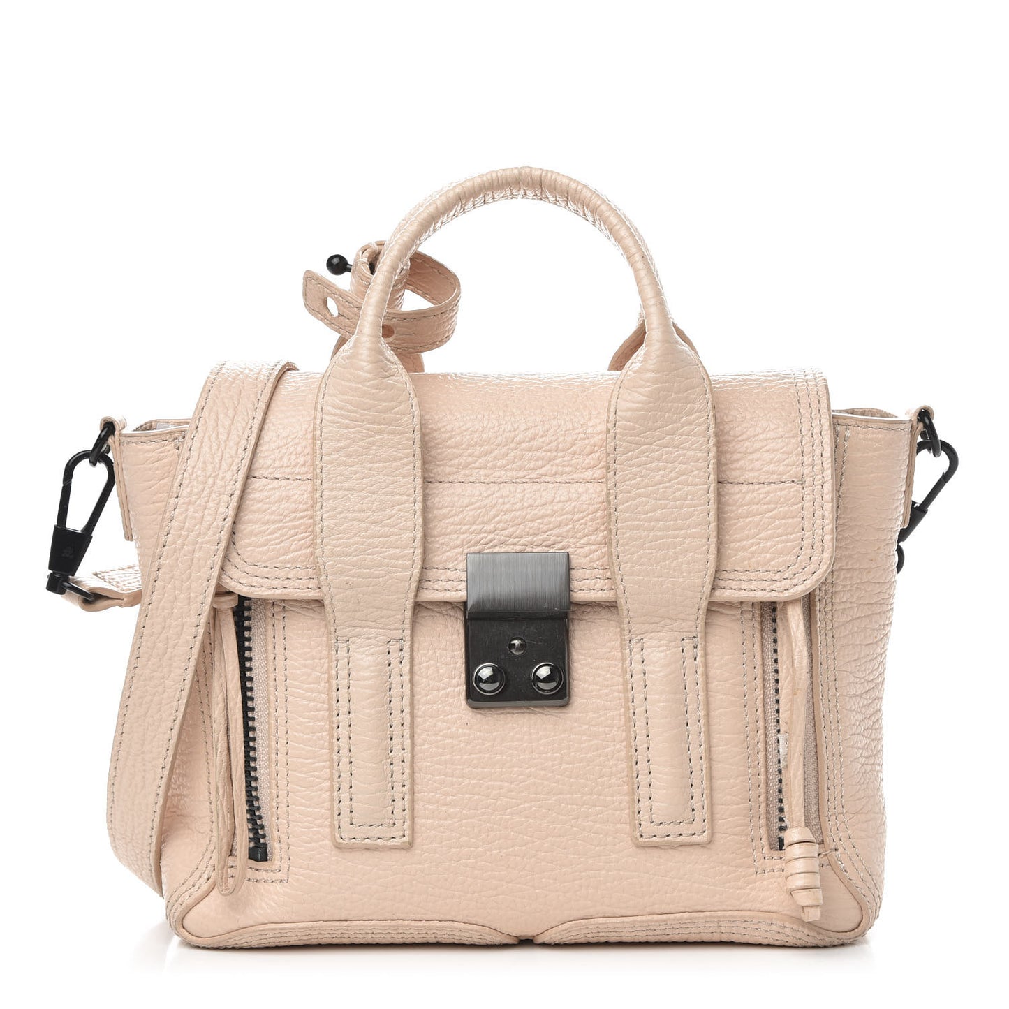 3.1 Textured Calfskin Mini Pashli Satchel Blush