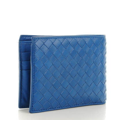 Bottega Veneta Nappa Intrecciato Bi-Fold Wallet Blue 3 of 7