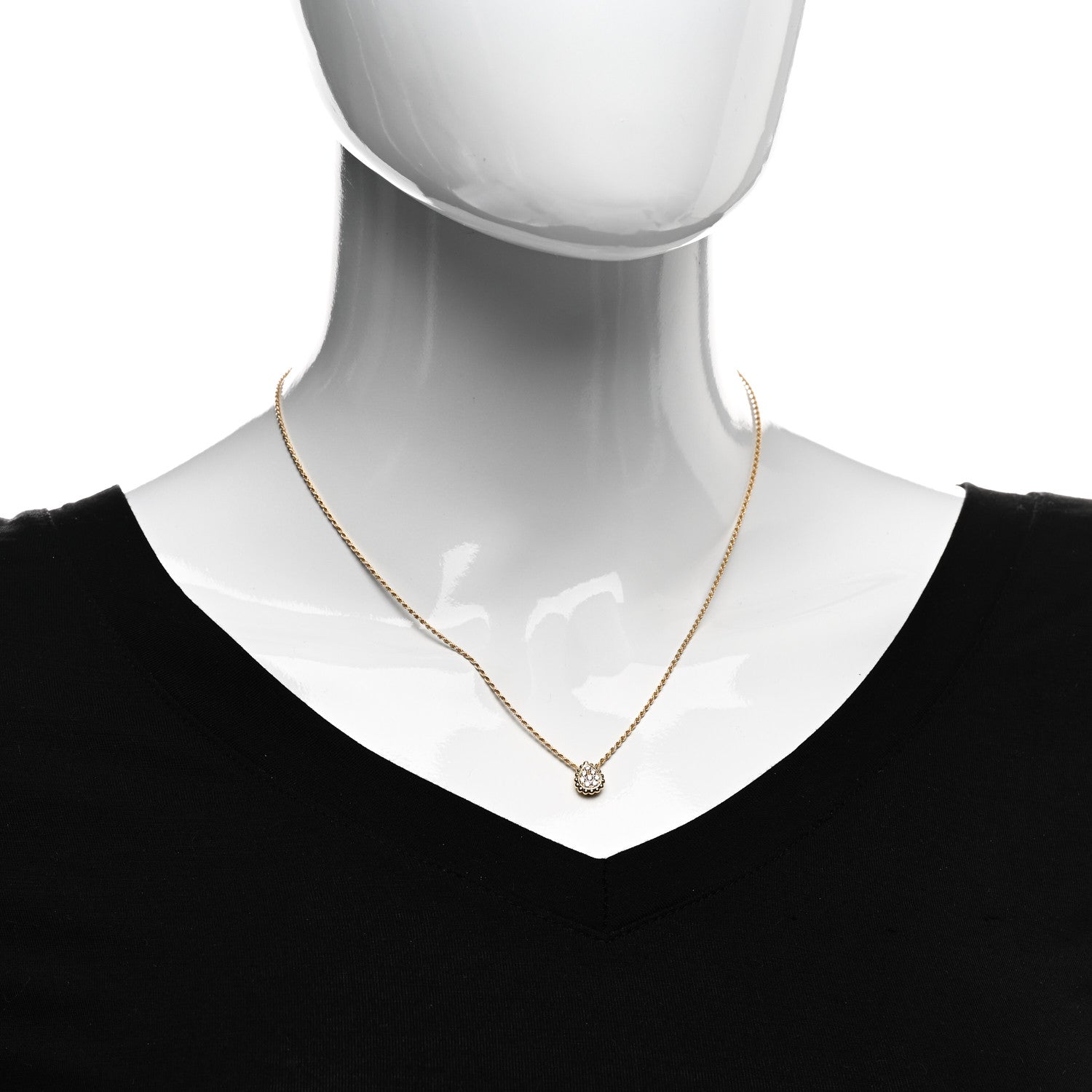 Boucheron 18K Yellow Gold Diamond XS Serpent Boheme Necklace 2 of 5