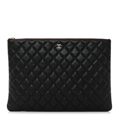 Chanel Caviar Quilted Large Cosmetic Case Black 1 of 8