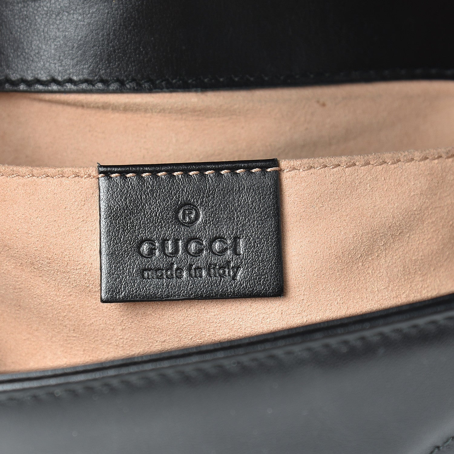Gucci Calfskin Matelasse Mini GG Marmont Shoulder Bag Black 5 of 14