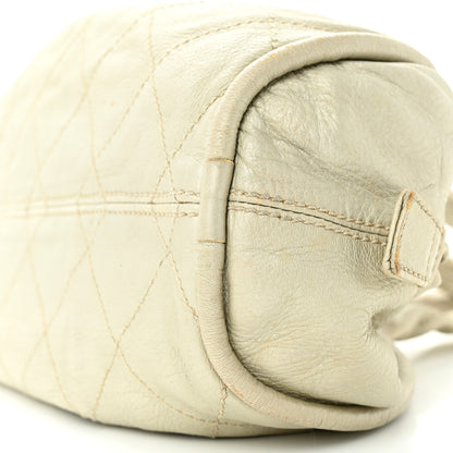 Chanel Metallic Deerskin Stitched Bowler Gold 10 of 17