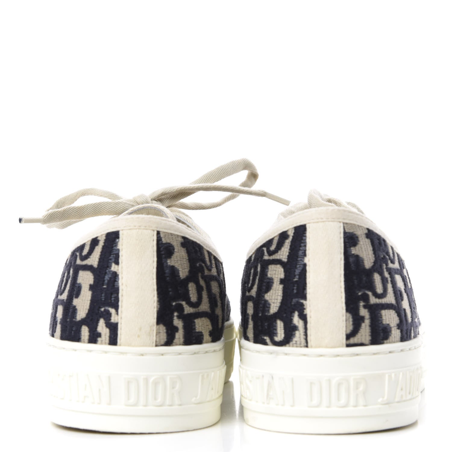 Christian Dior Canvas Oblique Walk'N'Dior Low Top Sneakers 40.5 Deep Blue 7 of 11
