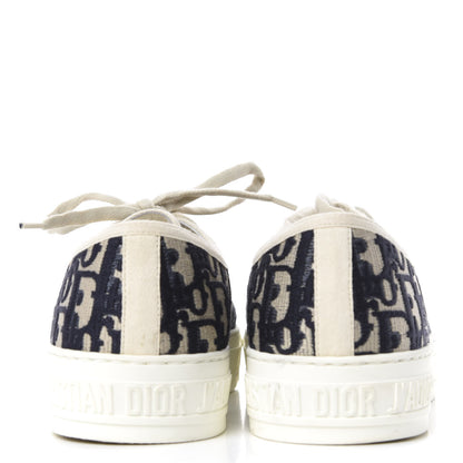 Christian Dior Canvas Oblique Walk'N'Dior Low Top Sneakers 40.5 Deep Blue 7 of 11