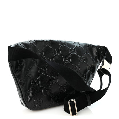 Gucci Calfskin GG Tennis Embossed Pocket Belt Bag Black 3 of 11