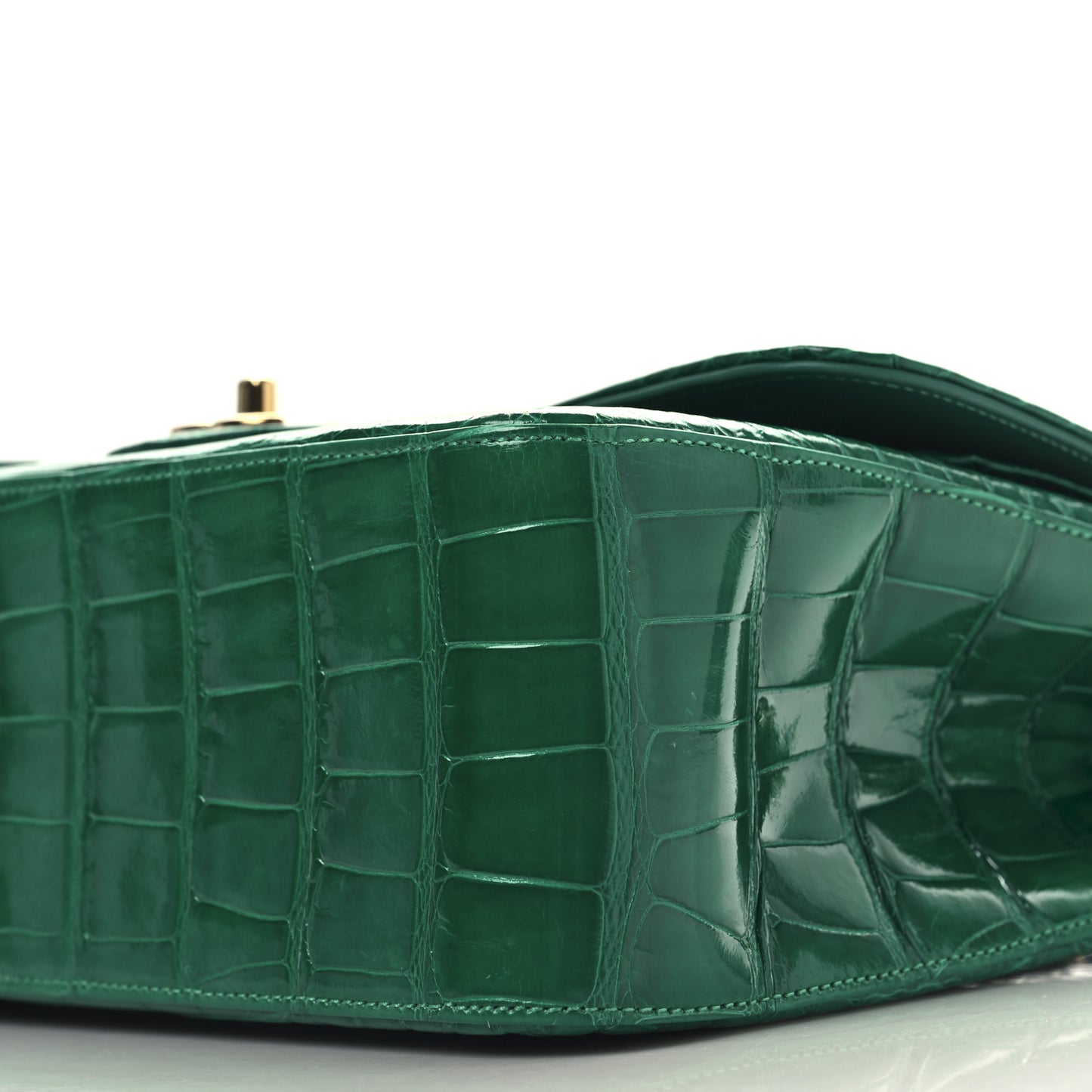 Alligator Jumbo Double Flap Green