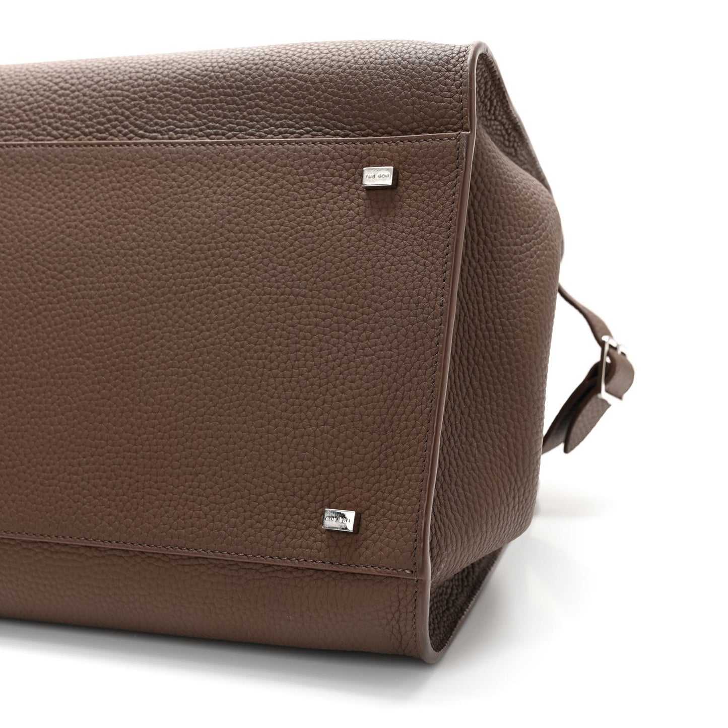 Matte Grained Calfskin Soft Margaux 15 Dark Mocha
