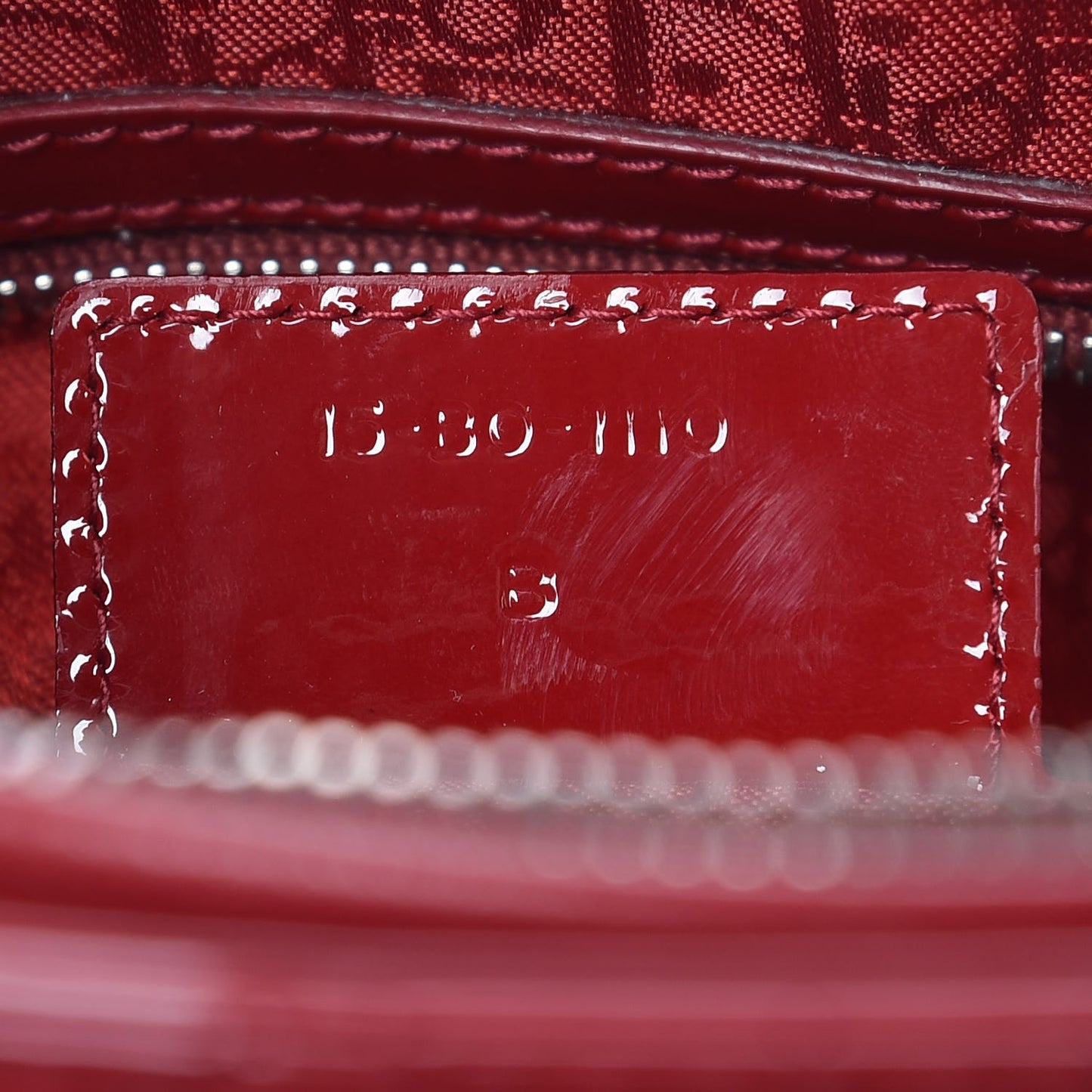 Patent Cannage Large Lady Dior Red