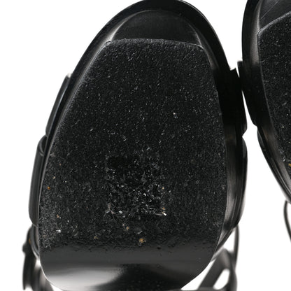 Saint Laurent Calfskin Tribute 105 Platform Sandals 40 Black 7 of 8