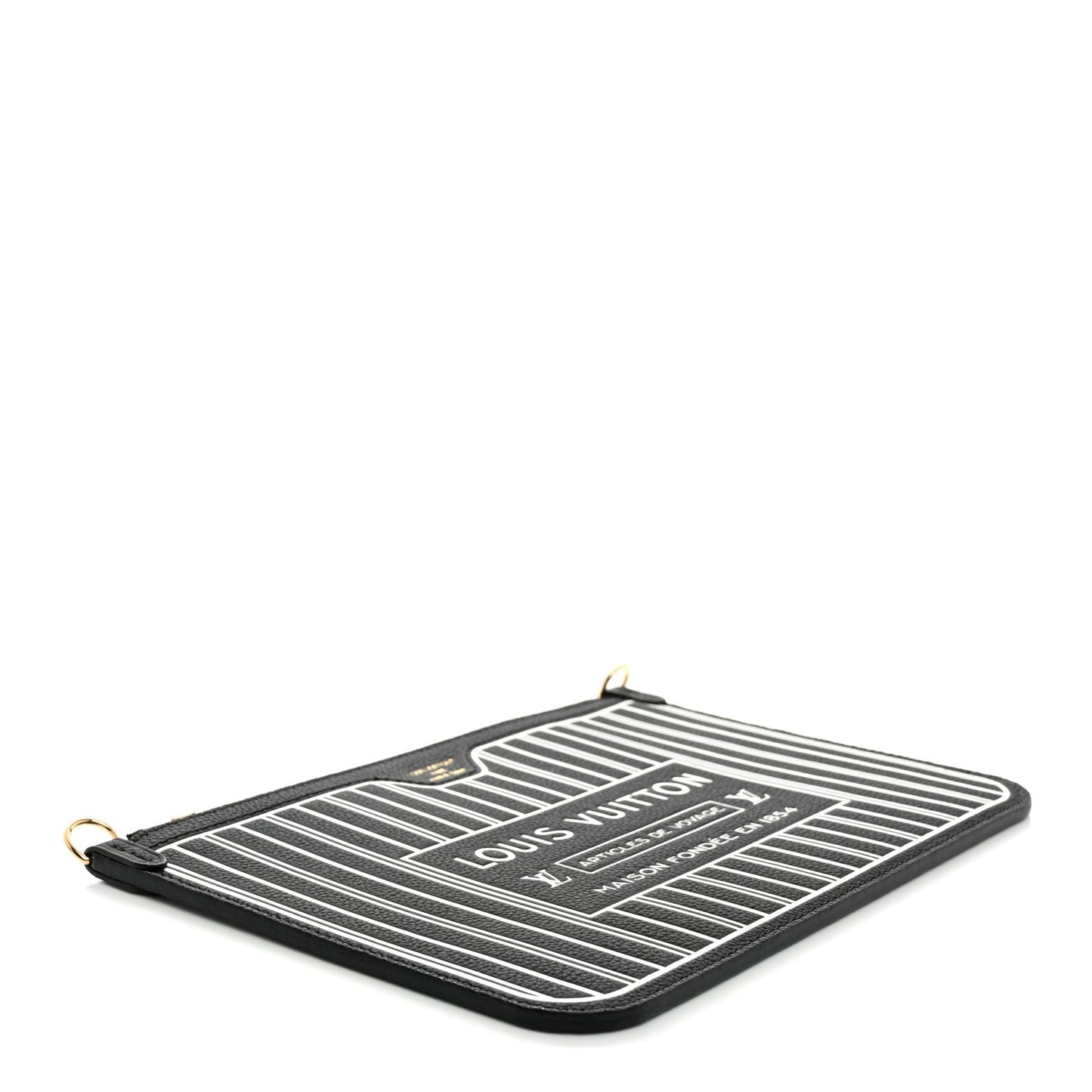 Calfskin Neverfull Inside Out MM Pochette Black