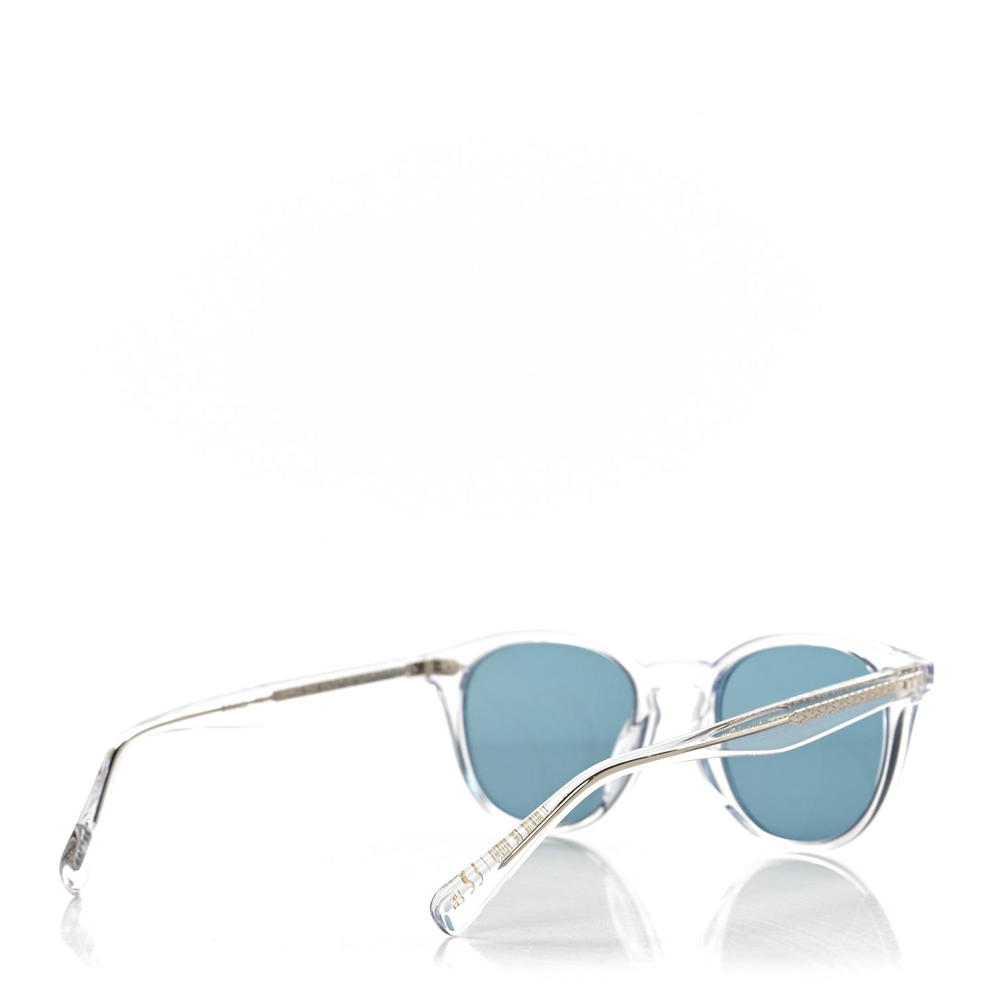 Acetate Desmon Round Sunglasses Transparent Crystal Teal Polar