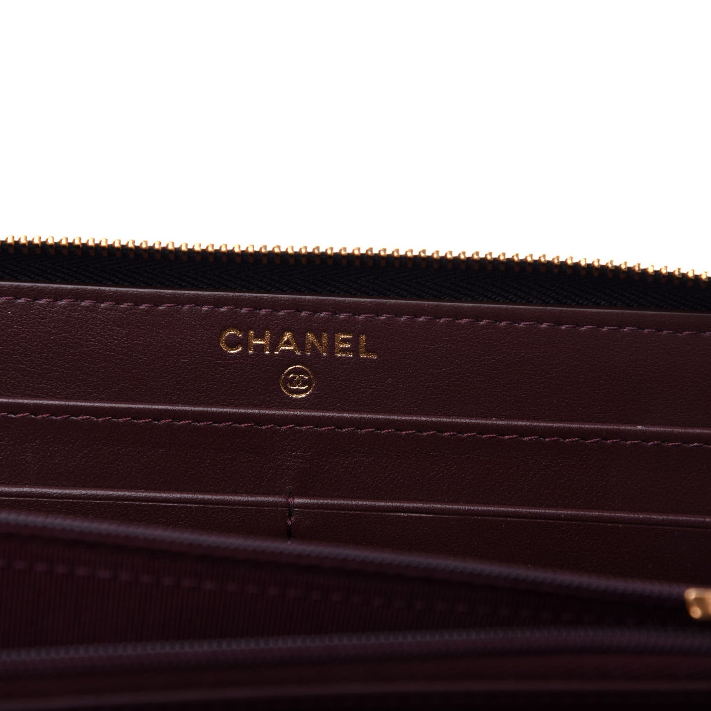 Caviar Quilted Large Gusset Zip Around Wallet Black
