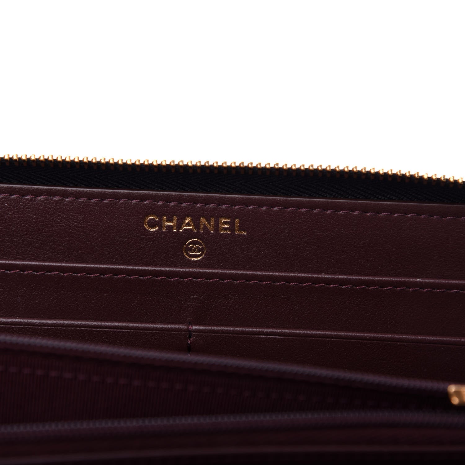 Chanel Caviar Quilted Large Gusset Zip Around Wallet Black 6 of 9