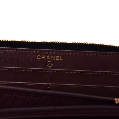 Chanel Caviar Quilted Large Gusset Zip Around Wallet Black 6 of 9