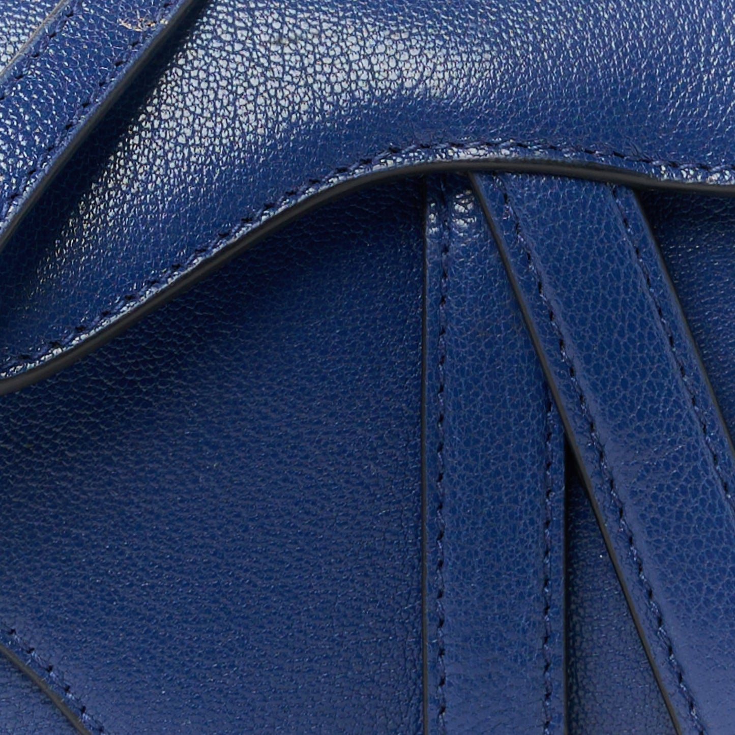 Goatskin Micro Saddle Bag With Strap Blue Royale
