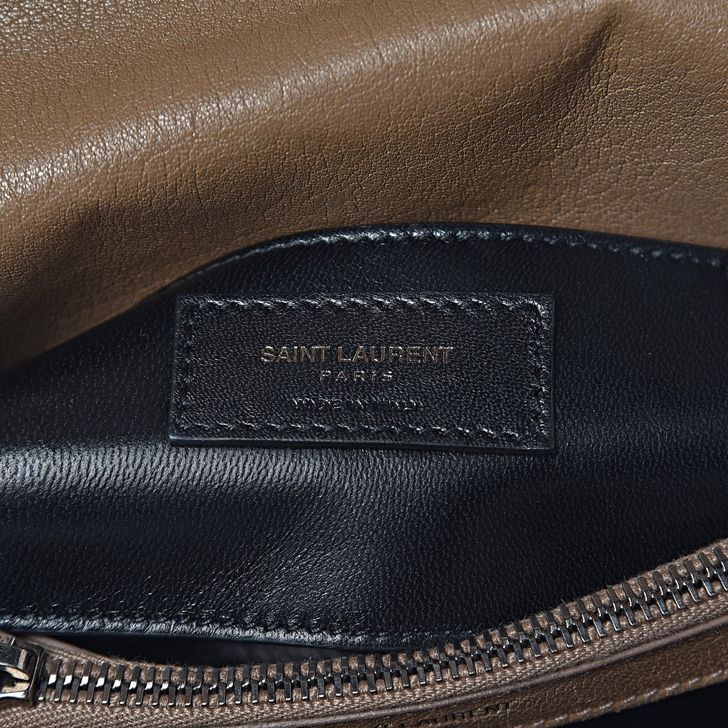 Calfskin Matelasse Diamond Quilted Monogram Medium College Bag Brown