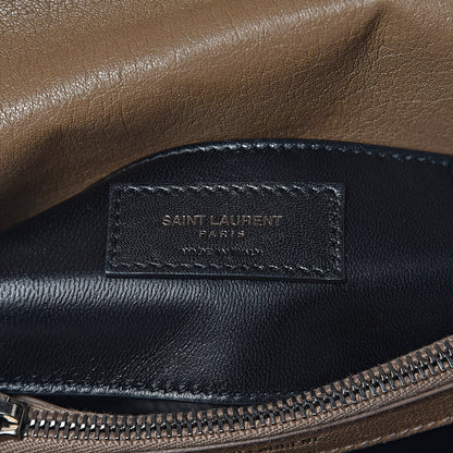 Saint Laurent Calfskin Matelasse Diamond Quilted Monogram Medium College Bag Brown 7 of 12
