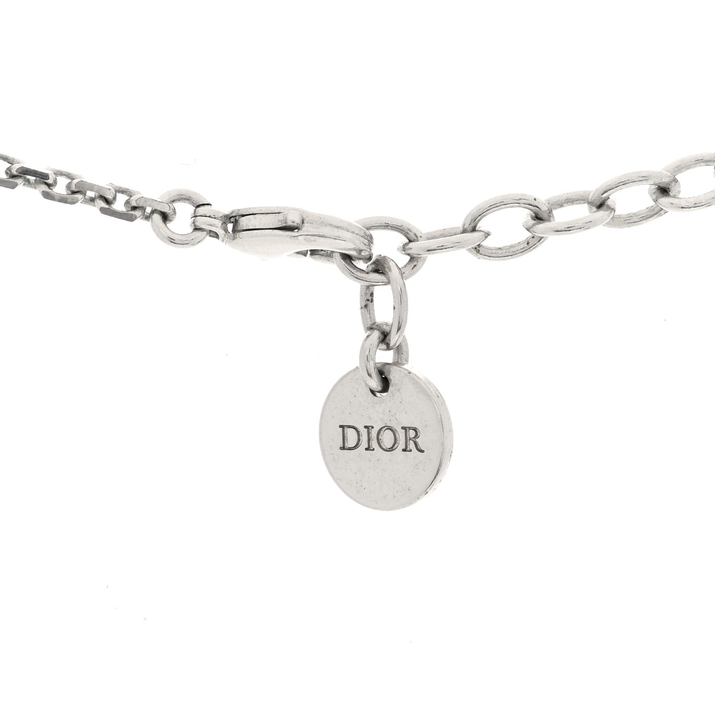 Pearl Logo Necklace Silver